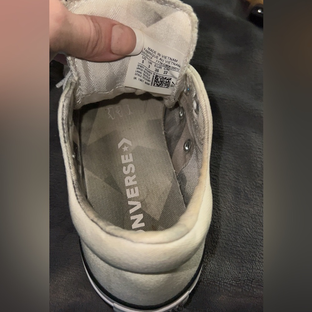 Converse All Star Classic White Canvas Sneakers - Picture 7 of 7